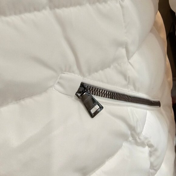 Laundry By Shelli Segal Faux Fur Trim Hood Puffer Down Coat White, XXL - Picture 3 of 12